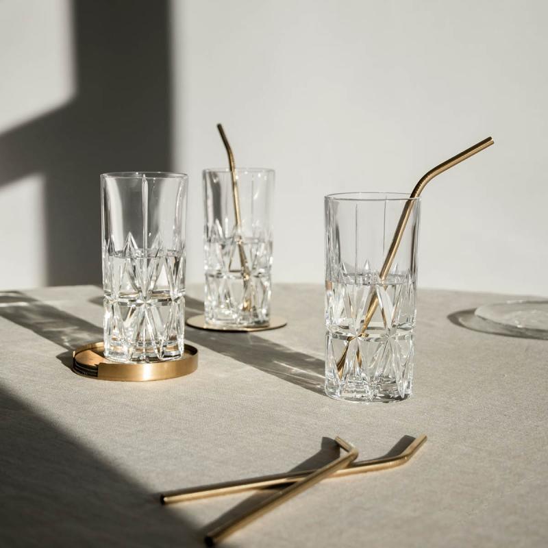Orrefors Peak Sugrör 4-pack med rengöringsborste