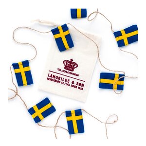 Langkilde & Søn Flaggspel med svenska flaggor små 5,5 cm