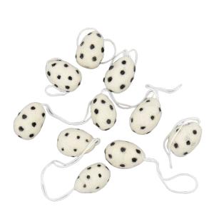 A World of Craft Påskhänge Filt Ägg 10-pack Vit/Svart