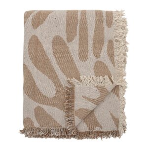 Bloomingville Alk pläd 160x130 cm brun
