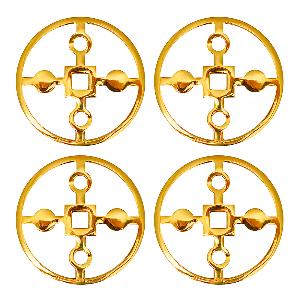 Hilke Anima Gemella Glasunderlägg 4-pack Mässing