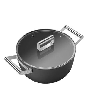 SMEG gryta 24 cm 5,4 L keramisk svart