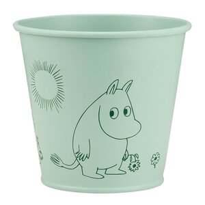 Muurla Mumin plåtkruka 11 cm grön