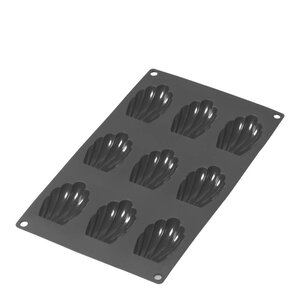 Lékué Silikonform för Madeleinekaka 9 hål svart