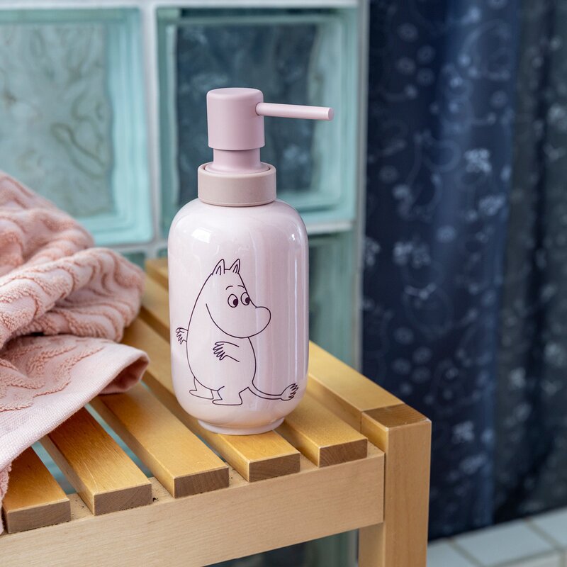 Dsignhouse x Moomin Mumin tvålpump 35 cl rosa