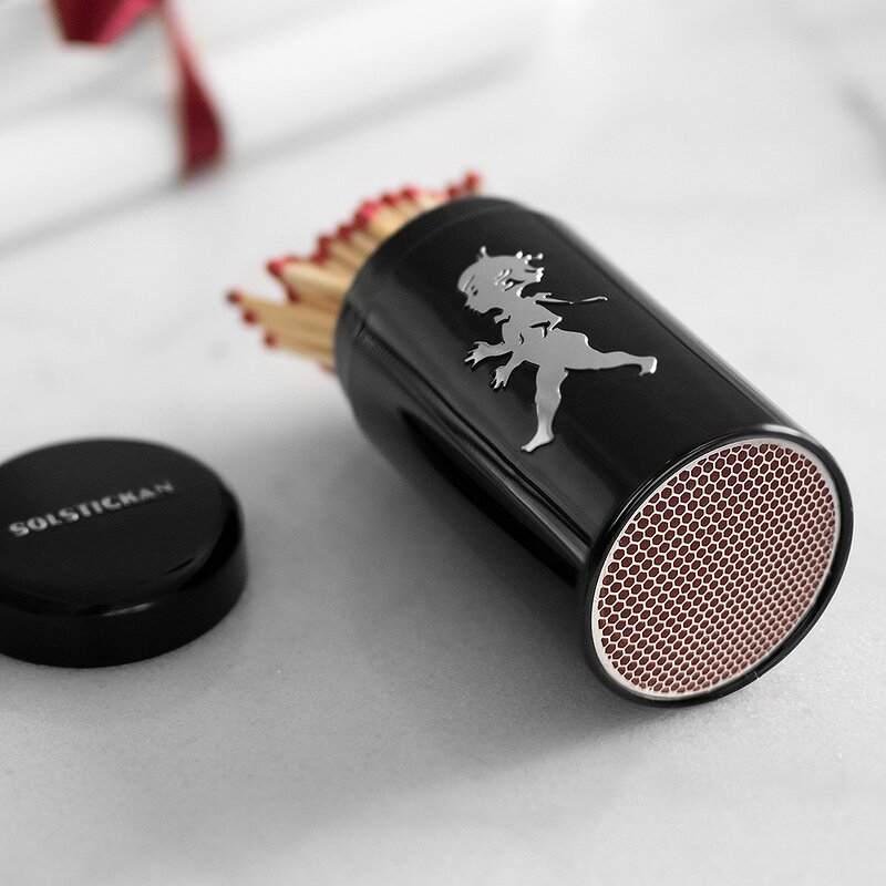 SOLSTICKAN Tändsticksrör 10 cm Svart