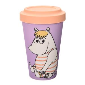 Nordicbuddies Mumin take away mugg 45 cl Snorkfröken i randig baddräkt lila