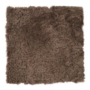 Natures Collection Sittdyna New Zealand fårskinn kort ull 40x40 cm chocolate