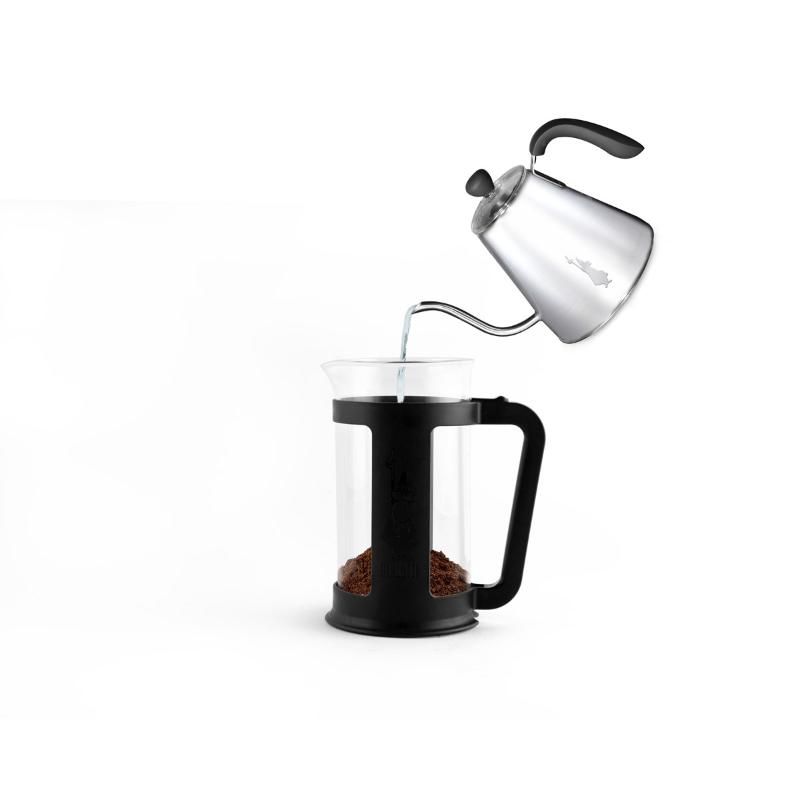 Bialetti Smart kaffepress 3 koppar 0,35L klar/svart