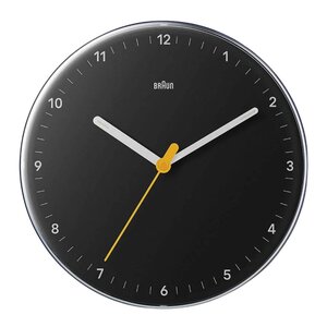 Braun Väggklocka analog Ø 23 cm svart