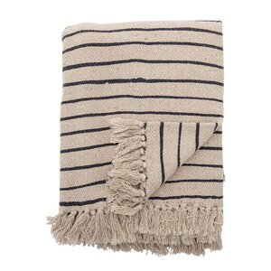 Bloomingville Eia pläd 160x130 cm natur/svart