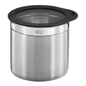 Rösle Förvaringsburk 1,4 L 12x12,5 cm stål/klar/svart