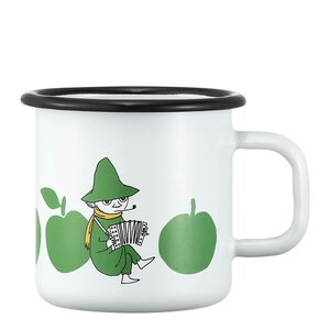 Muurla Muminmugg emalj 37 cl Snusmumriken Glada Äpplen grön