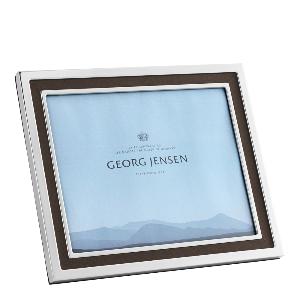 Georg Jensen Manhattan Fotoram Stor 30x25 cm Rostfritt stål/Läder/Skinn