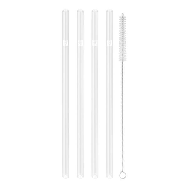 Sorrento Glassugrör+Rengöringsborste 4-pack Transparent