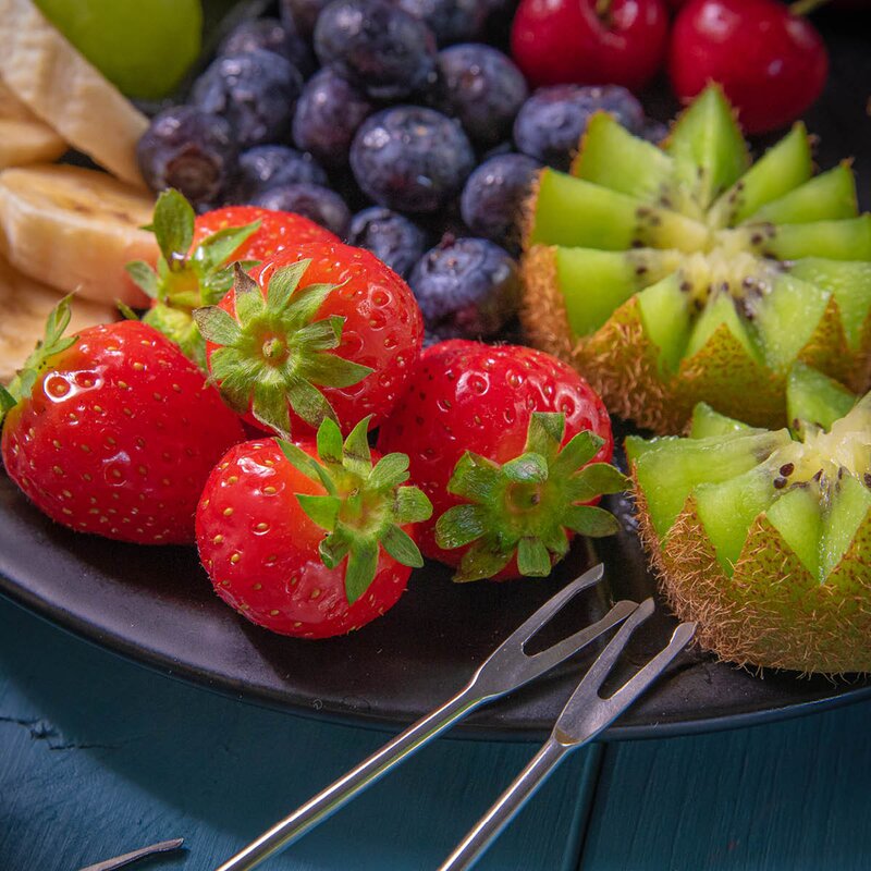 Cilio Chokladfondue set 6 delar vit