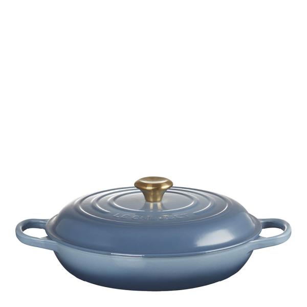 Le Creuset Signature buffétgryta gjutjärn 30 cm 3,5 L Chambray