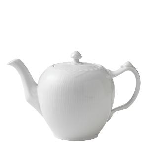 Royal Copenhagen White Fluted Half Lace Tekanna 1 L