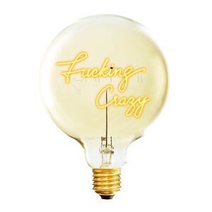 Elements Lighting MITB glödlampa LED 17 cm Fucking Crazy bärnsten