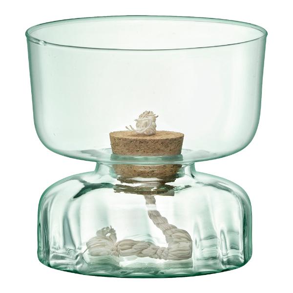 LSA International Lanterna In Vetro Stem - Altezza 26 Cm, Vaso Per Fiori Con Candela Inclusa, Soffiato A Bocca