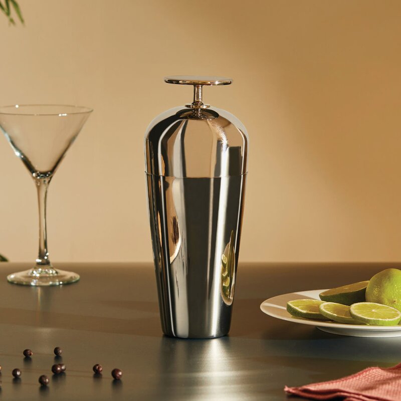 Alessi Tending Box cocktail shaker med kopp 50 cl rostfritt stål