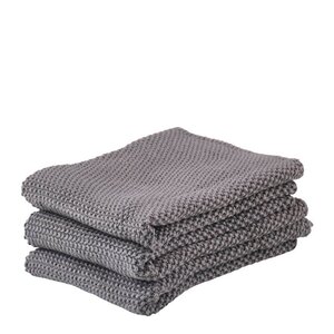 Zone Denmark Disktrasa bomull 27x27 cm 3-pack grå