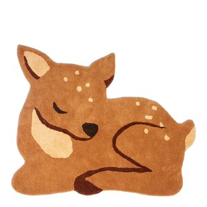 Lone Tepper Rådjur ull golvmatta 120x95 cm gyllene