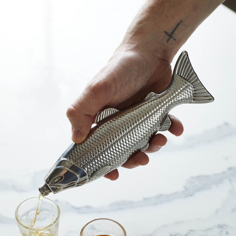 Gentlemen-s Hardware Fish Flask fickplunta 13 cl fisk stål