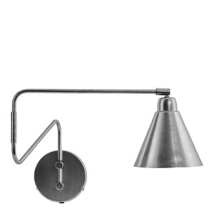 House Doctor Game vägglampa med justerbar arm 76x27 cm borstad silverfinish