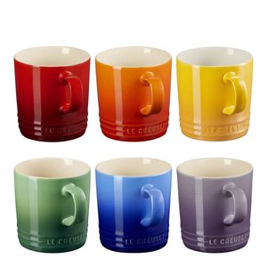 Le Creuset Rainbow mugg 35 cl 6-pack multi