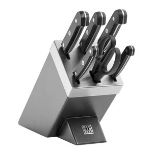 Zwilling Gourmet knivset med självslipande knivblock 7 delar grå