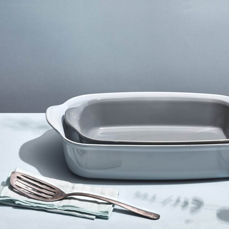 Emile Henry Ugnsform rektangulär 1,55 L pärlgrå