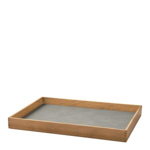 LIND DNA Even teak bricka medium 28x36 cm nupo ljusgrå