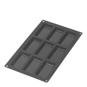 Lékué Silikonform för Financier 9 hål svart