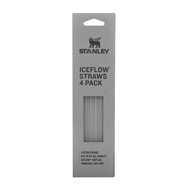 IceFlow Flip Straw Sugrör 4-pack Klar
