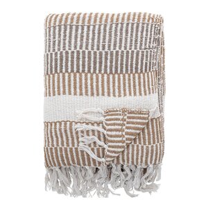 Creative Collection Isnel pläd 160x130 cm natur/vit