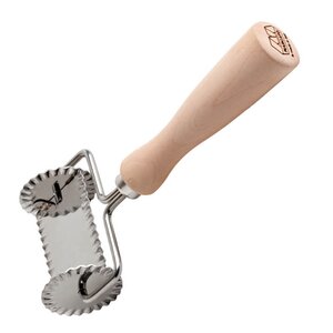 Marcato Rektangulär pastaskärare tandad 6 cm rostfritt stål/trä