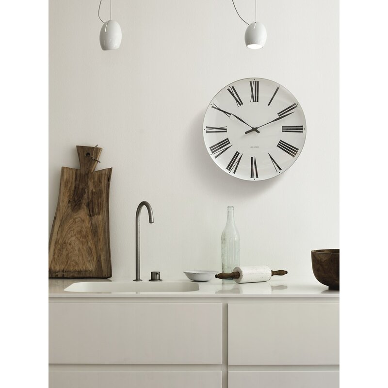Arne Jacobsen Roman Väggur 16 cm Vit
