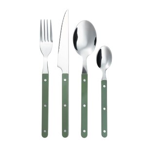 Stiernholm Prima Verde bestickset 4-pack stål/grön