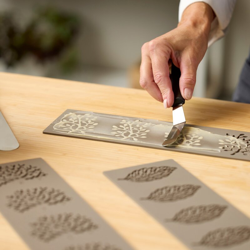 Blomsterbergs Bakform Tuile form gren för 4-pack latte