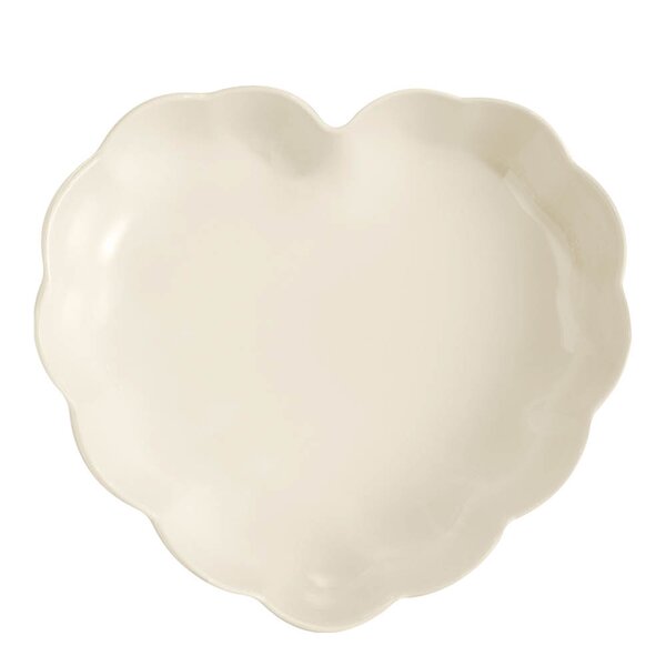 Emile Henry Madeleine ugnsform hjärta 26,5 cm 1,8 L Cream