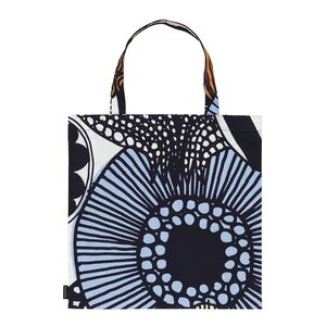 Marimekko Siirtolapuutarha tygpåse 44x43 cm vit/ljusgul/orange/blå