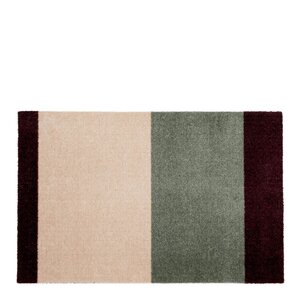 Tica Copenhagen Stripes Horizontally golvmatta 120x67 cm bordeaux/grön/ivory