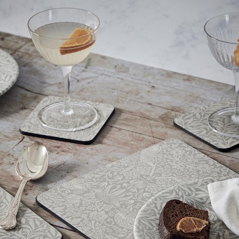 Pimpernel Pure Morris Bordstablett 30x40 cm 4-pack Strawberry Thief grå