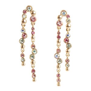 A&C Oslo Sweet Droplets örhängen i två rader 50 mm guld/multi