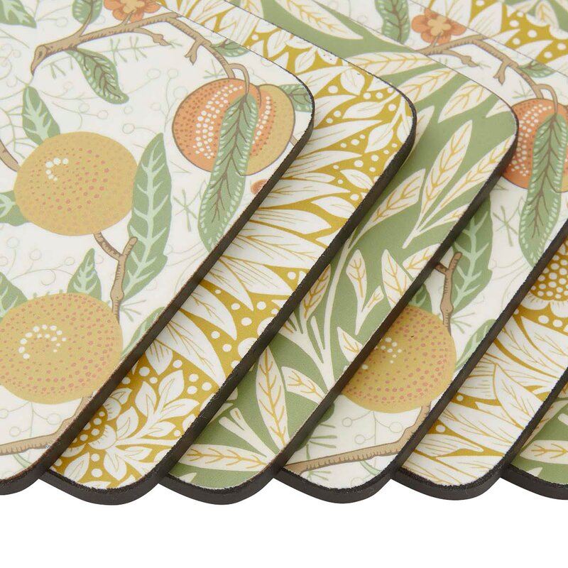 Spode Morris & Co glasunderlägg 6-pack Simply Mixed 