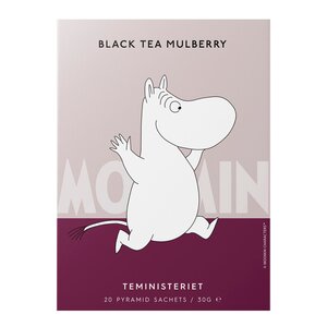 Moomin Mumin pyramidpåse Mumintrollet svart te mullbär 20-pack