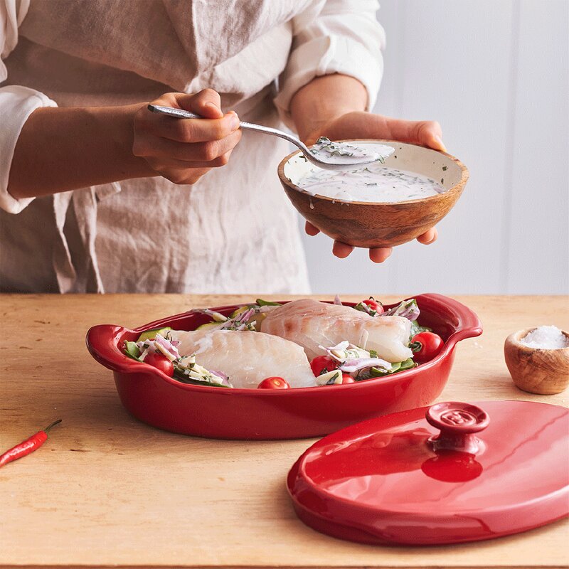 Emile Henry Papillote gryta 0,9 L röd