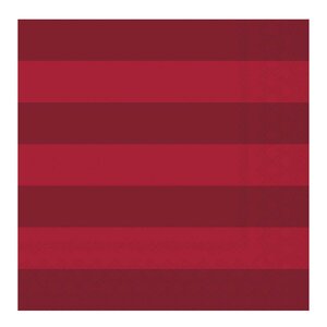 Ambiente Servett 33x33 cm 20-pack Block Stripe mörkröd