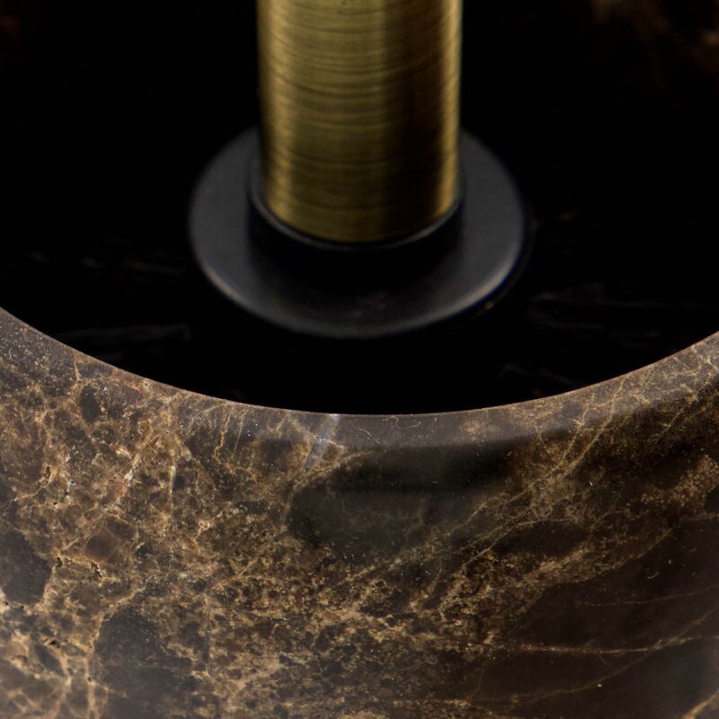 House Doctor Able toalettborste 36 cm brun marmor/mässing